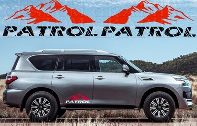 2x body decals side stripe sticker Compatible with Nissan Patrol 2022