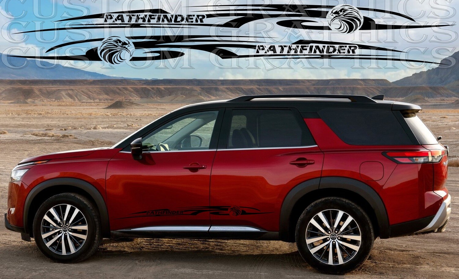 Tribal Side door vinyl decal sticker Compatible with Pathfinder 2023