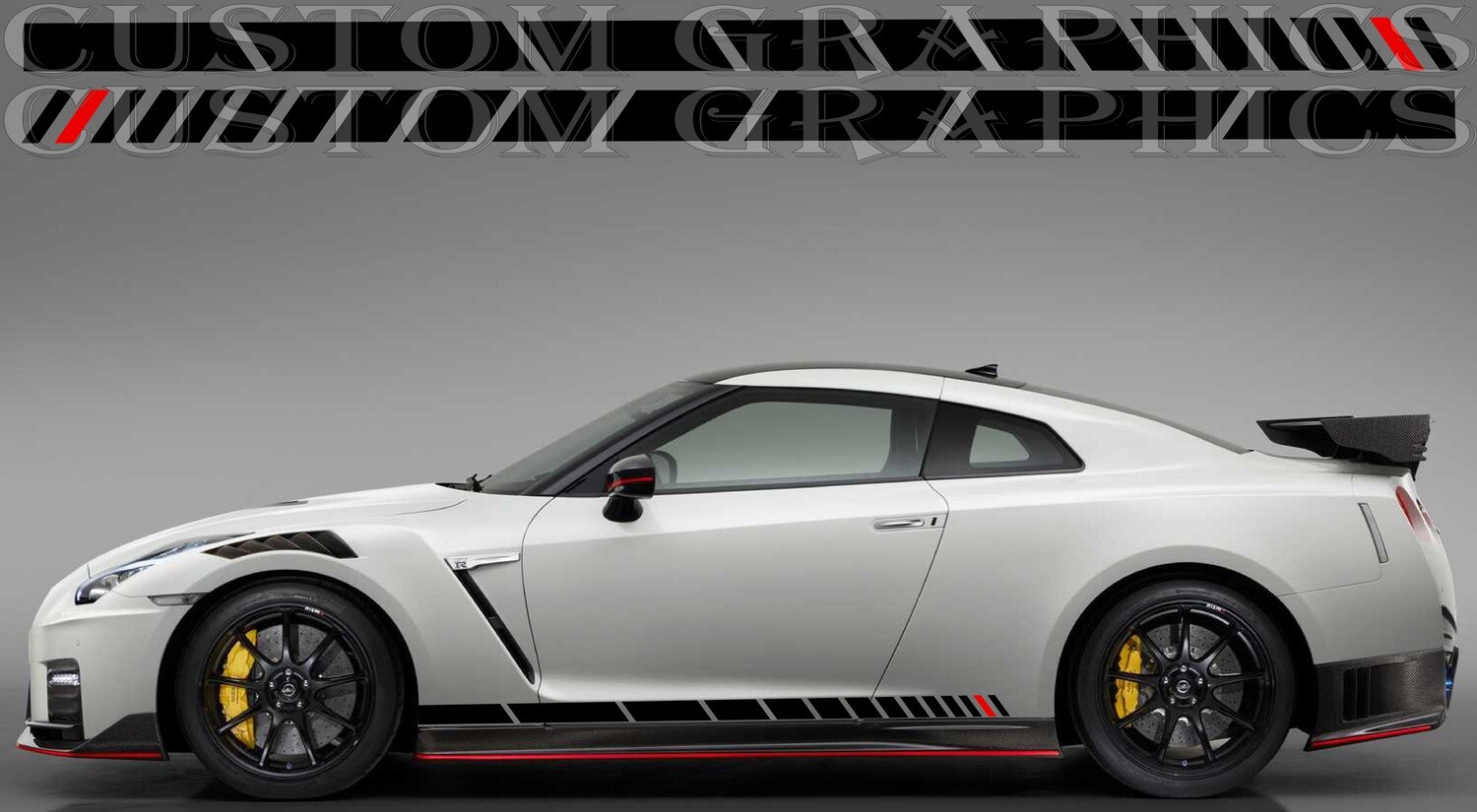 2x body decals side stripe sticker Compatible with GT-R T spec 2022