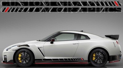 2x body decals side stripe sticker Compatible with GT-R T spec 2022