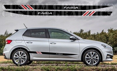 2 Sport Side door sticker racing design Compatible with Skoda Fabia 2022