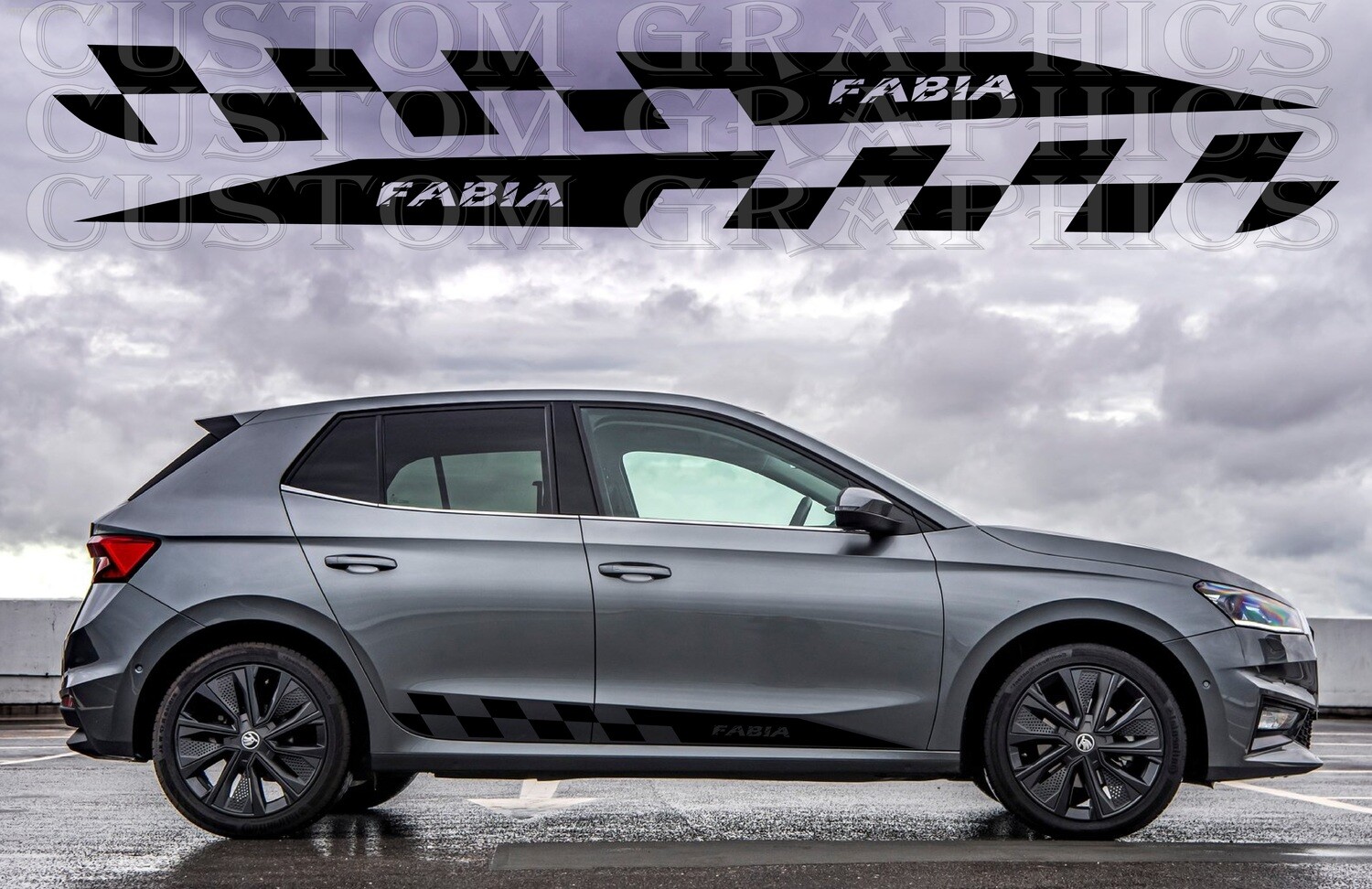 Side door vinyl decal sticker Compatible with Fabia 2022