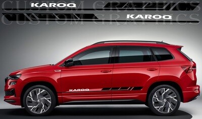Side Stripe Decal Graphic Sticker Kit Compatible with Karoq 2022