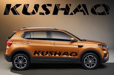 2x Custom Auto Vinyl Graphics Compatible with Kushaq 2022