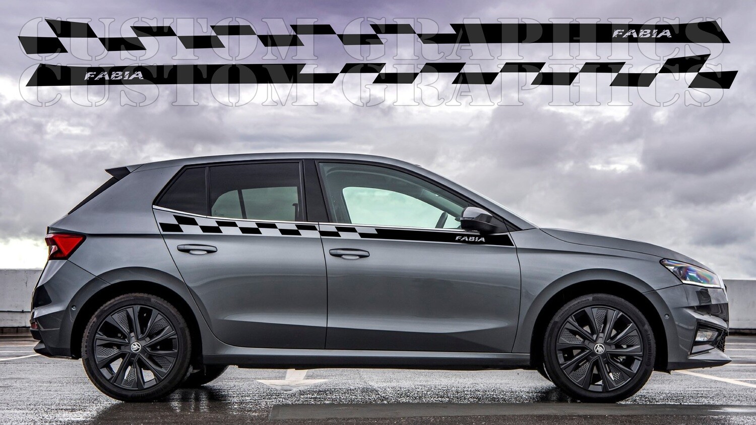 Pair of Sport Side Stripes Decal Sticker Vinyl Compatible with Fabia 2022