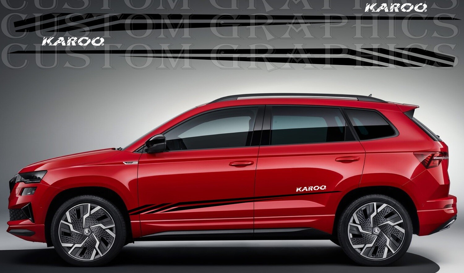 Sport Sticker Decal Side Door Stripes Compatible with Karoq 2022