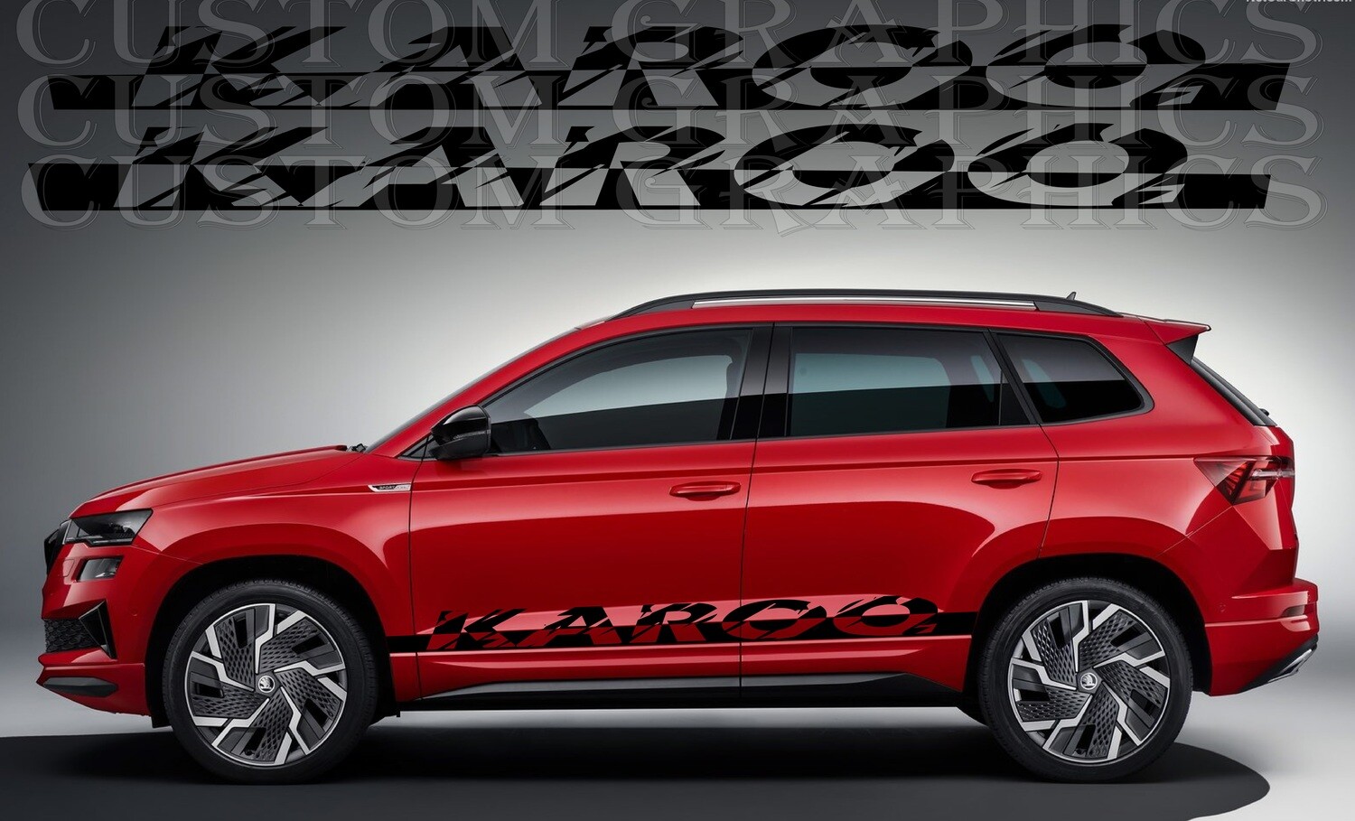 Sport Side door sticker racing design Compatible with Karoq 2022
