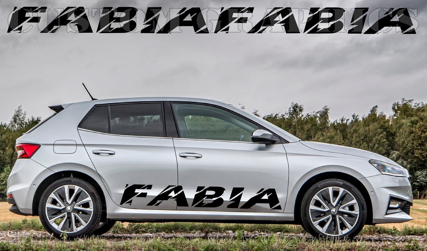 Side Door Stripe Custom kit Stickers Set Kit Compatible with Fabia 2022