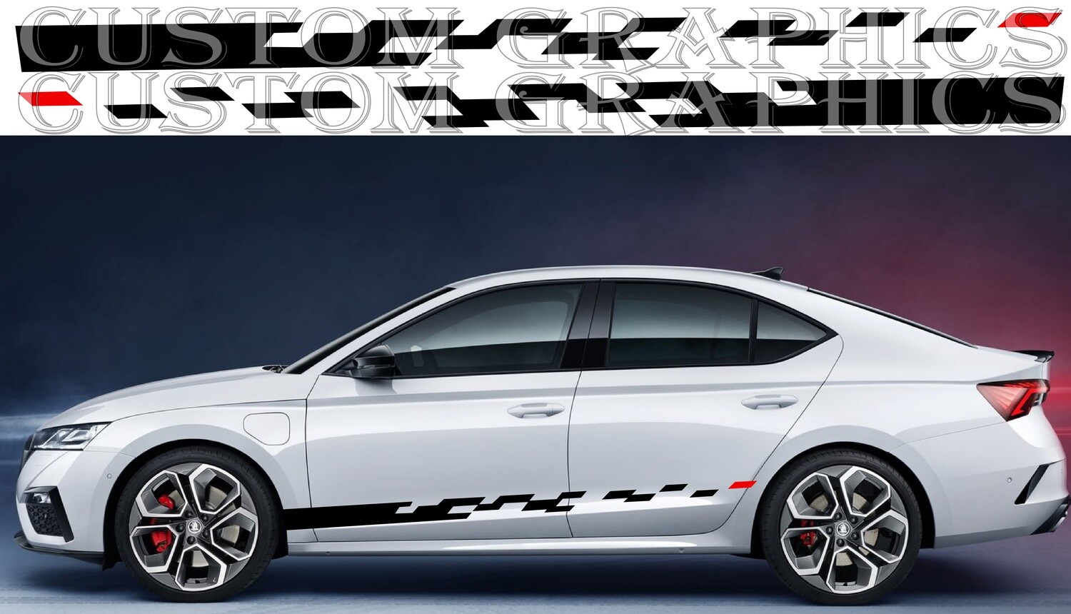 Sport Side door sticker racing design Compatible with Octavia RS 2020