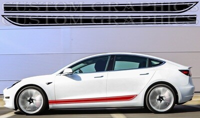 Set of Stickers Decal Stripe body kit Compatible with Model 3