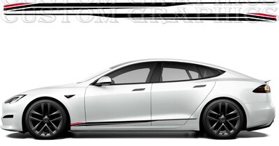Stripe Decal Graphic stickers Kit Compatible with Model S