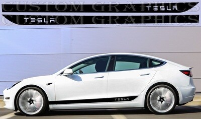 2x body decals side stripe sticker logo Compatible with Model 3