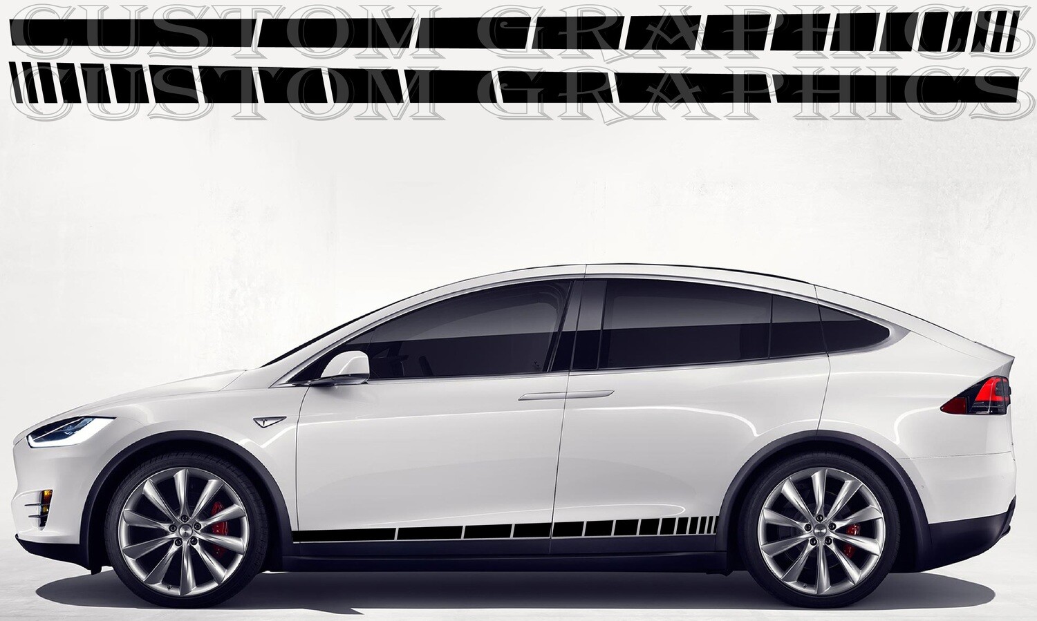 Set of Stickers Decal Stripe body kit Compatible with Model X
