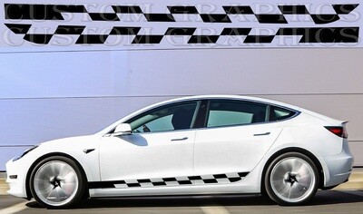 Sport Side door sticker racing design Compatible with Model 3