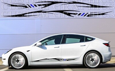 Sport Sticker Decal Side Door Stripes Compatible with Model 3