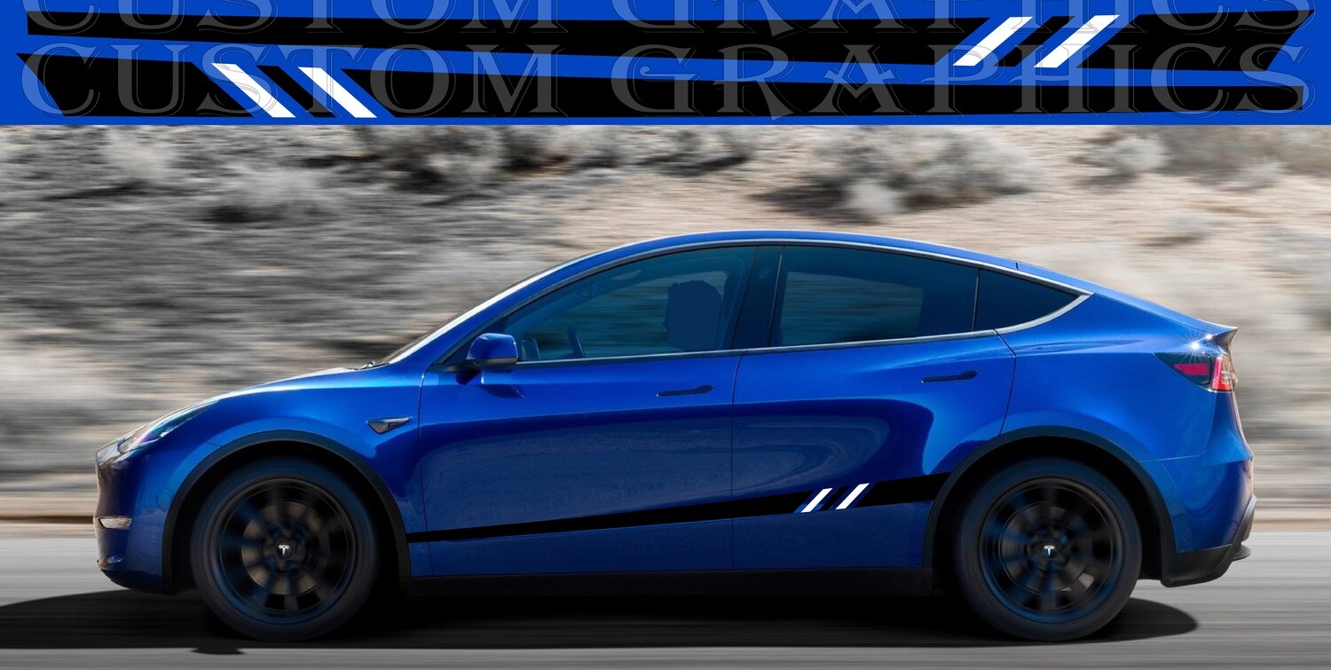 Sport Side door sticker racing design Compatible with Model Y