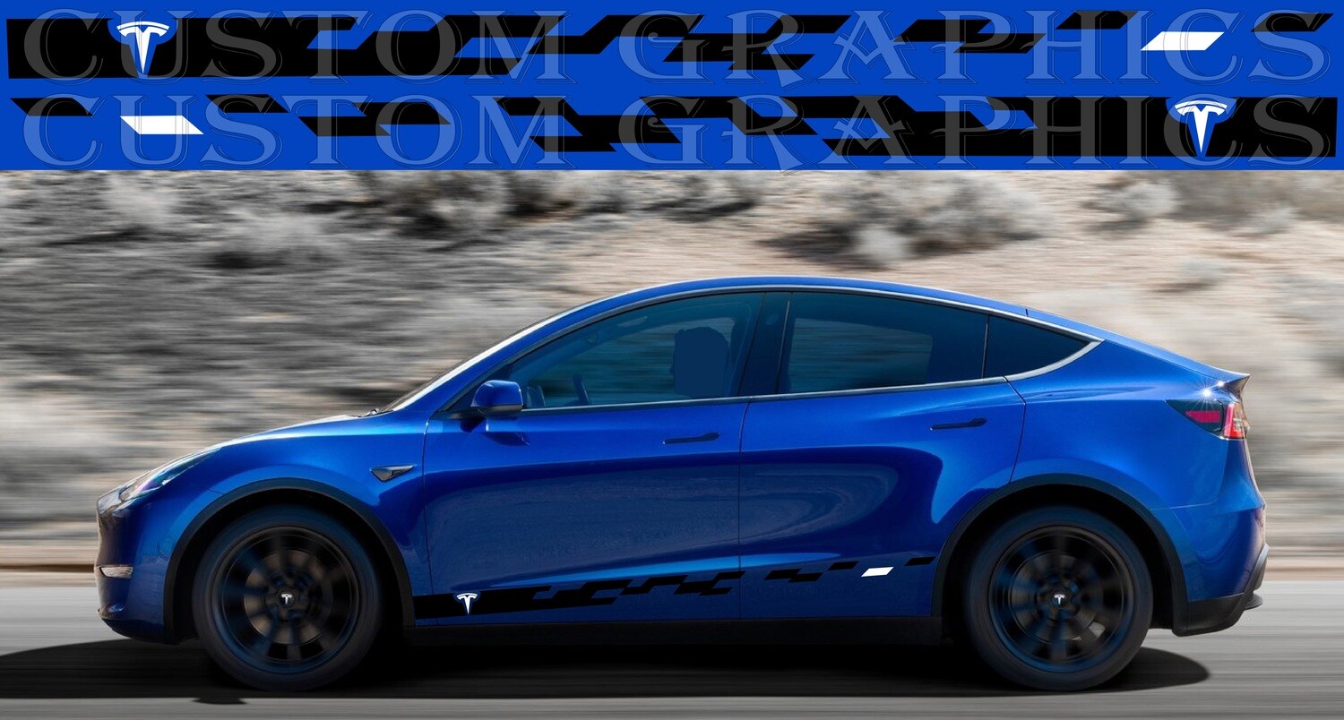 2x body decals side stripe sticker Compatible with Model Y