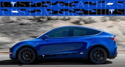 2x body decals side stripe sticker Compatible with Model Y