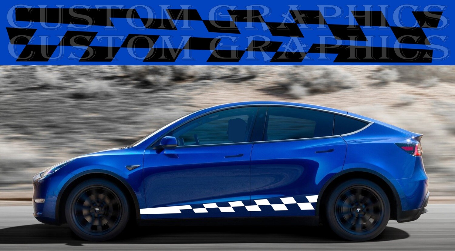 Side door vinyl decal sticker Compatible with Model Y