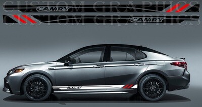 Sport Sticker Decal Side Door Stripes Compatible with Camry Hybrid 2021
