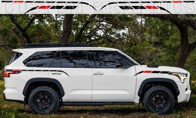 4x Sport Side door sticker racing design Compatible with Sequoia-2023
