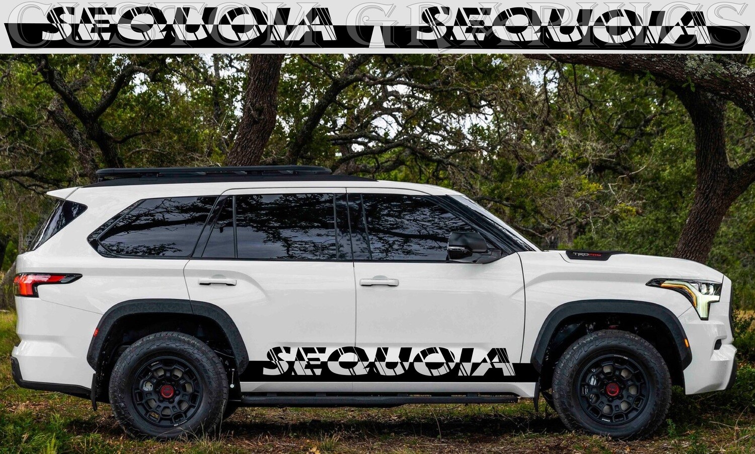 Sport Sticker Decal Side Door Stripes Compatible with Sequoia-2023