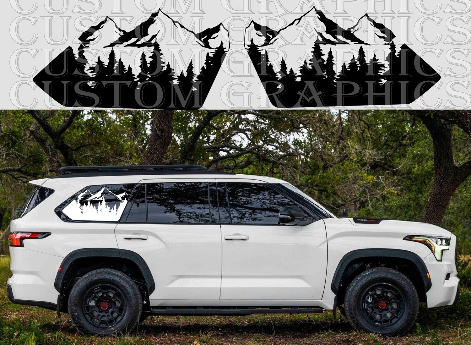 Side Door Stripe Custom kit Stickers Set Kit Compatible with Sequoia-2023