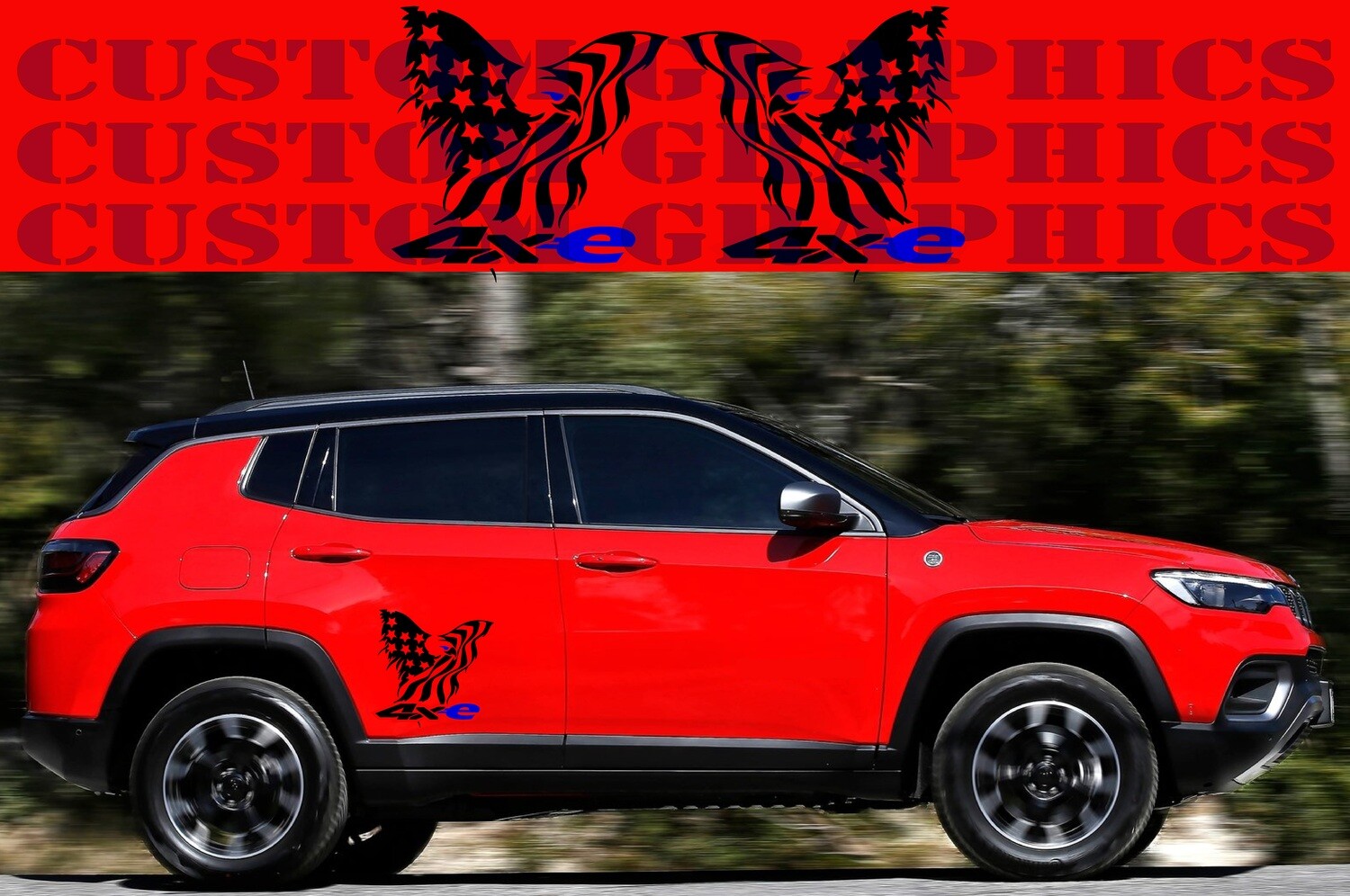 Side door vinyl decal sticker Compatible with Compass 2022
