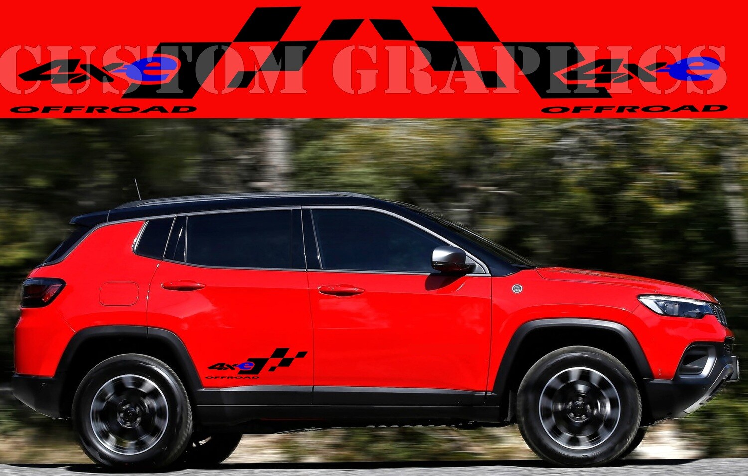 Pair of Sport Side Stripes Decal Sticker Vinyl Compatible with Compass 2022