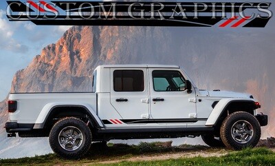 2x body decals side stripes Compatible with Gladiator