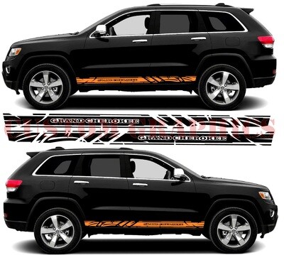 Set of Stickers Decal Stripe body kit Compatible with Grand Cherokee