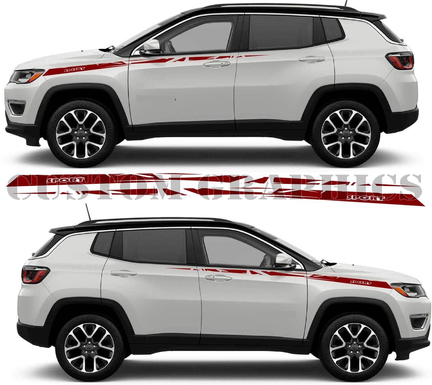 Revamp Your Ride with Vinyl Auto Decals Compatible with Compass 2022
