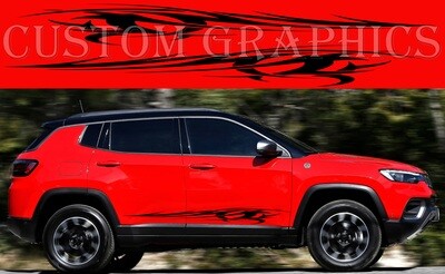 Upgrade Your Car&#39;s Look with Vinyl Stickers Compatible with Compass 2022