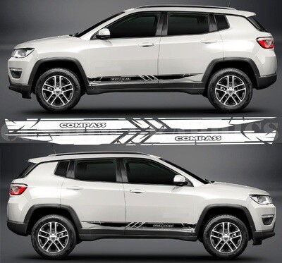 Side Stripe Decal Graphic Sticker Kit Compatible with Compass 2022