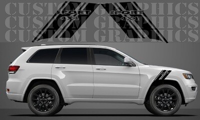 Sport Side door sticker racing design Compatible with Grand Cherokee