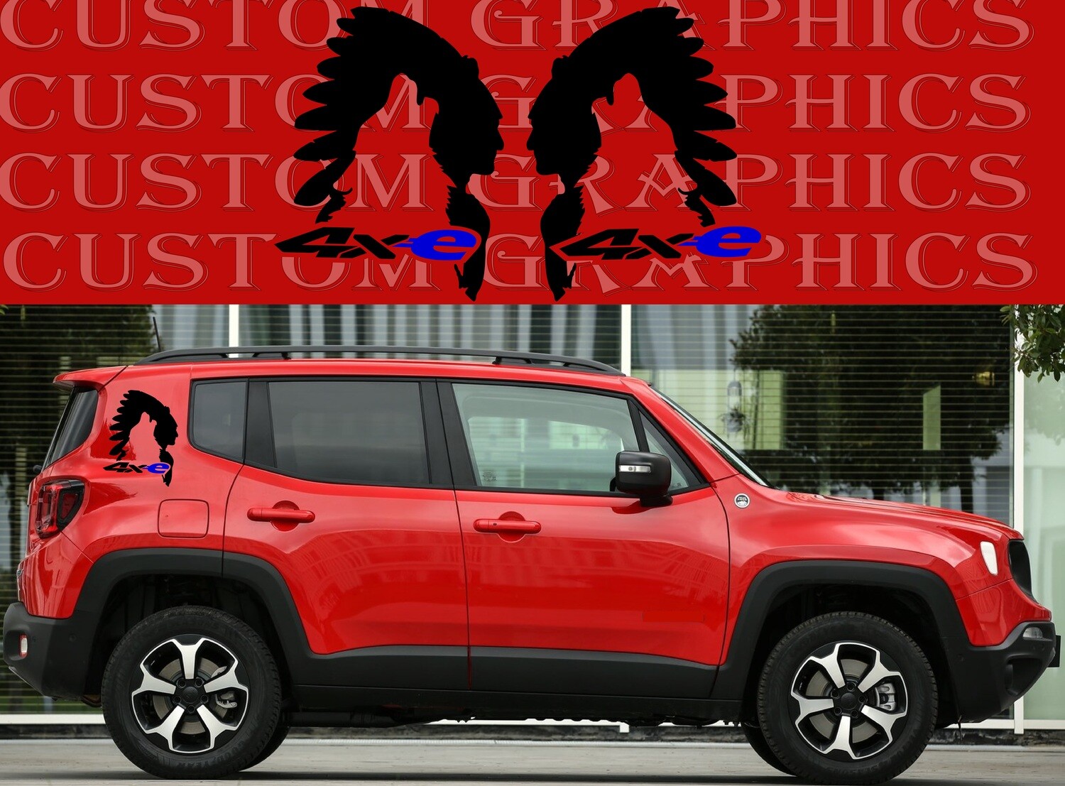 Side door vinyl decal sticker Compatible with Renegade