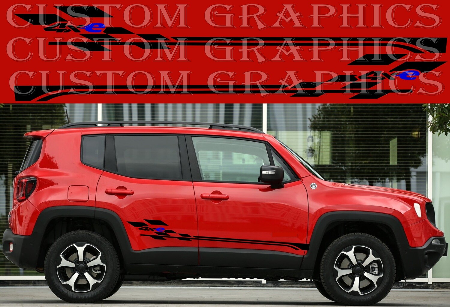 2x body decals side stripes Compatible with Renegade