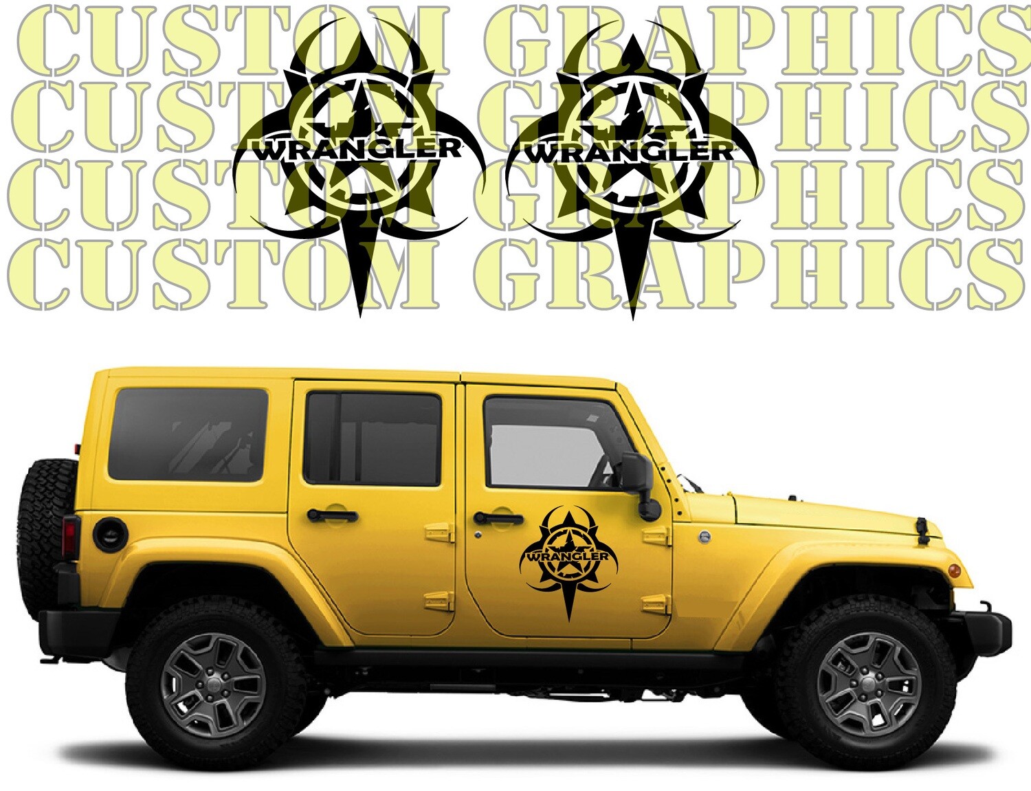 Sport Side door sticker racing design Compatible with Wrangler