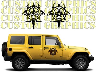Sport Side door sticker racing design Compatible with Wrangler