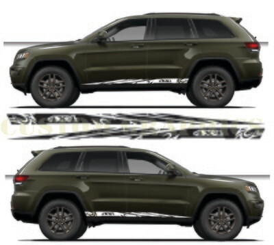 Side Door Stripe Custom kit Stickers Set Kit Compatible with Grand Cherokee