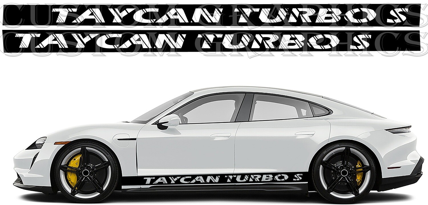 Side door vinyl decal sticker Compatible with Taycan Turbo S Cross Turismo 2022
