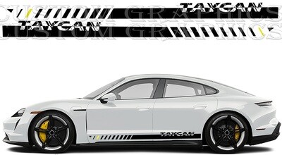 2x body decals side stripe sticker Compatible with Taycan Turbo S Cross Turismo 2022