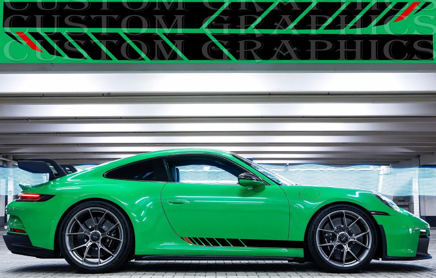 Side Stripe Decal Graphic Sticker Kit Compatible with 911 GT3 Touring Carrera