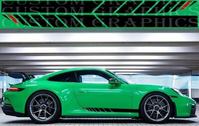 Side Stripe Decal Graphic Sticker Kit Compatible with 911 GT3 Touring Carrera
