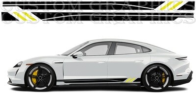 Set of Stickers Decal Stripe body kit Compatible with Taycan Turbo S Cross Turismo 2022