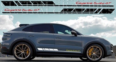 Vinyl Decal Custom Stickers Graphic kit Compatible with Cayenne Turbo GT 2022