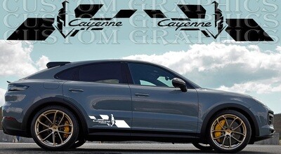 Custom Auto Vinyl Graphics Compatible with Cayenne Turbo GT 2022
