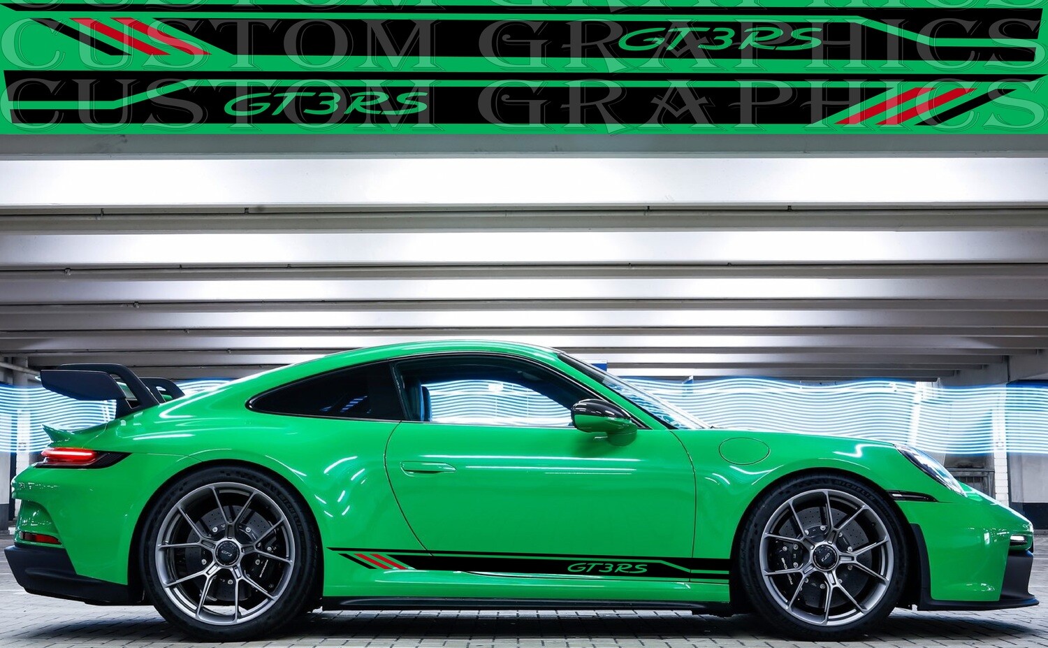 Sport Sticker Decal Side Door Stripes Compatible with 911 GT3 Touring Carrera