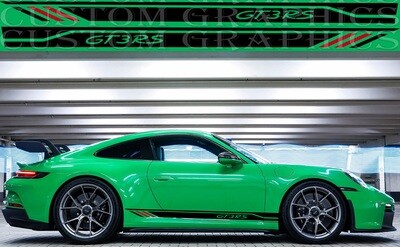 Sport Sticker Decal Side Door Stripes Compatible with 911 GT3 Touring Carrera