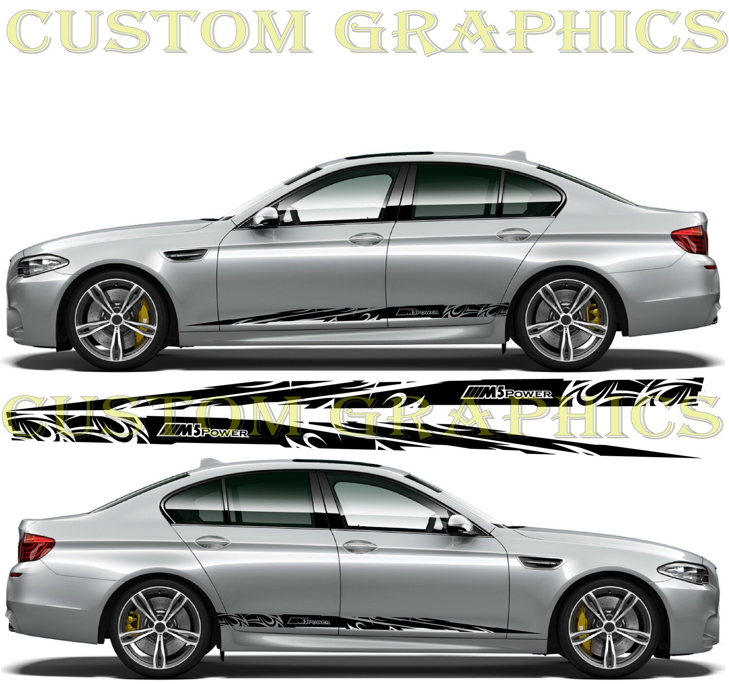 Custom Auto Vinyl Graphics Compatible with M5
